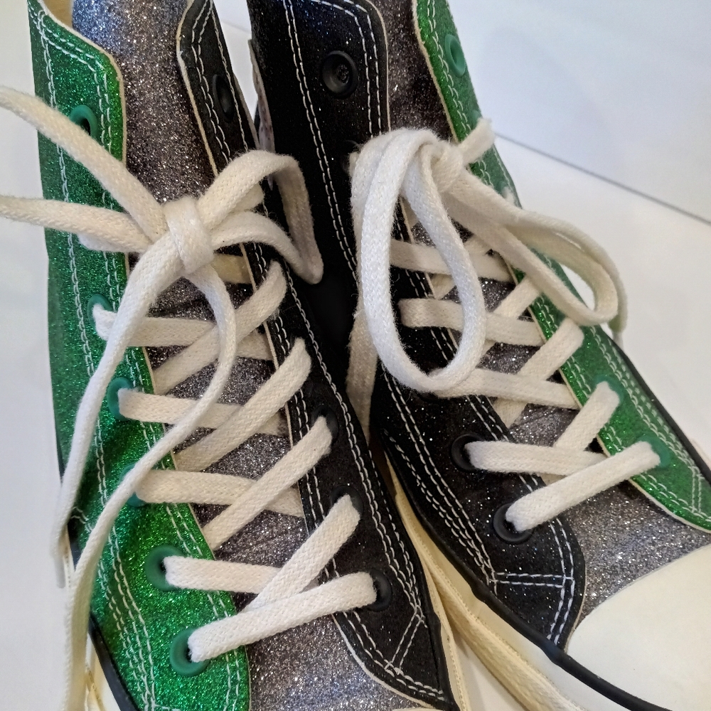 RARE UNISEX JW Anderson x Converse Chuck 70 High Glitter Pack High Tops - Picture 4 of 15